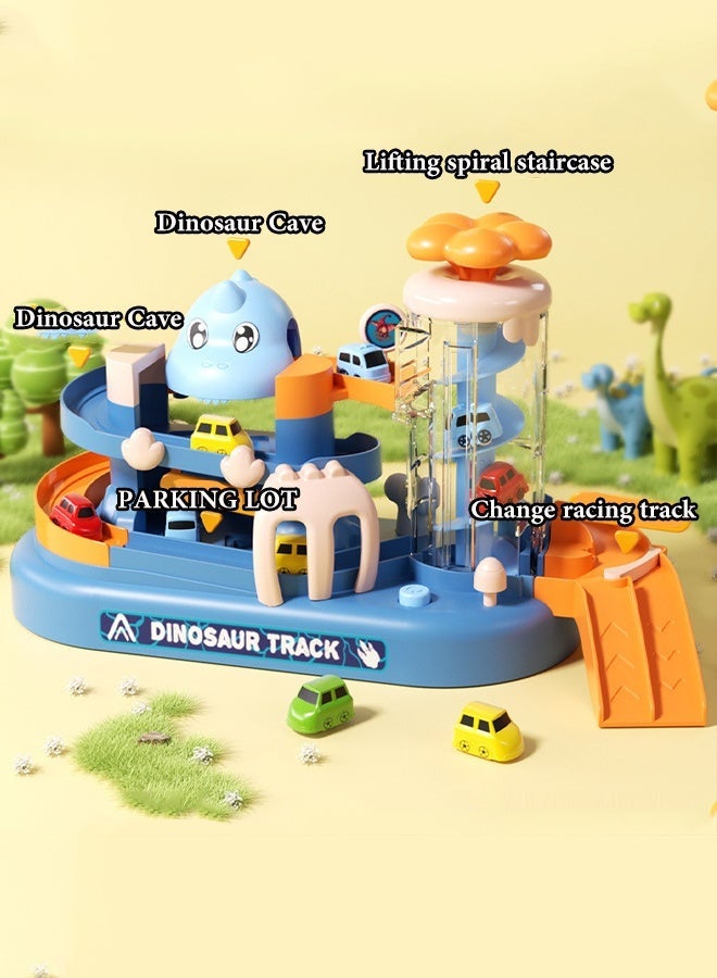 Kid Car track toy, Children Sliding Motor Racing Track Toy Car Game Ramp Racers With 6 Cars,  Gliding Car Track Fall-Proof And Crashworthiness Plastic Material,  Fun Creative Car Ramp Track Toys, Kids Ages 3+Toddlers Building Track Car Playset Parking Lot Toys Birthday Gifts Party Games - Image 5